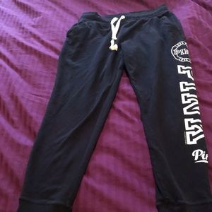 VS pink sweatpants joggers black size S
